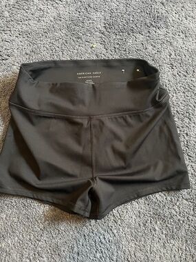 American Eagle Outfitters Black High-Rise Athletic Shorts
